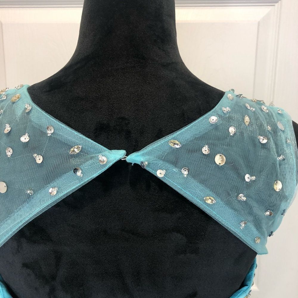 Baby Online Dress mini blue jeweled rhinestone prom homecoming dress - Picture 13 of 16